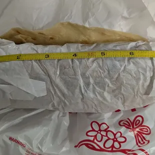 Nice size for the price. Steak, egg burrito.