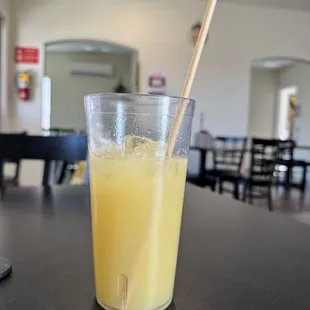 Pineapple cucumber agua fresca! Flavor was freshly pressed