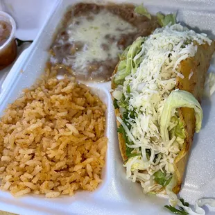 #28. Two Hard Shell Taco Combo-chicken