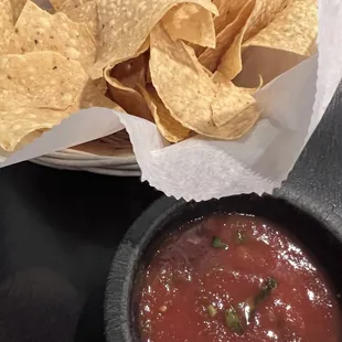 Great salsa and chips.