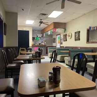 the inside of a restaurant