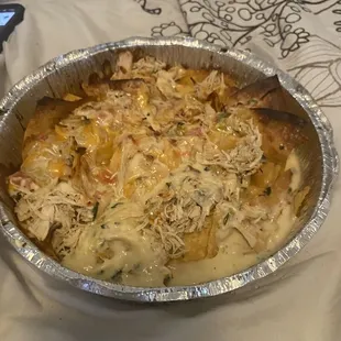 a pan of food