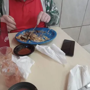 The remains of the al codon burrito.