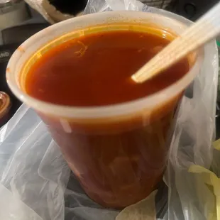 When expect meat in your menudo and you get only soup