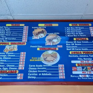 Menu - 2 of 2 (as of 6/13/24)