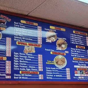 Menu as of 4/4/23