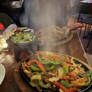 a plate of mexican food