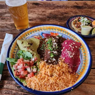 Tres Moles Enchiladas