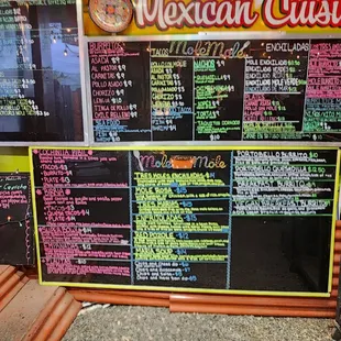 Menu board