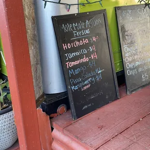 Drink menu
