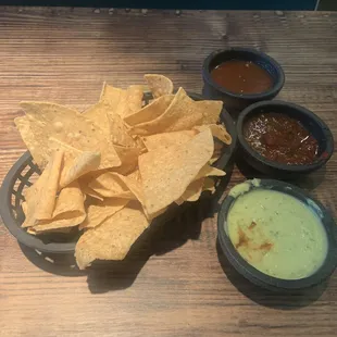 Complimentary Chips and Salsa (mild, spicy, green)