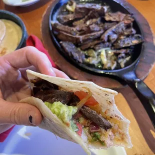 Beef fajitas