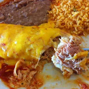 Shredded Chicken Burrito