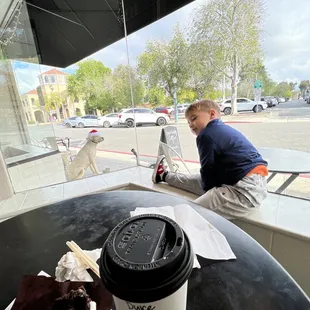 Chocolate muffin latte dulce