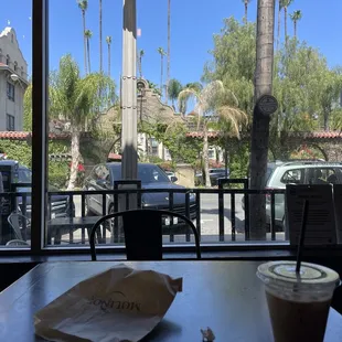 View from the table inside where I spent my lunch at