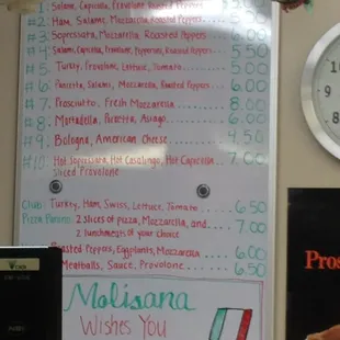 Menu at Molisana&apos;s