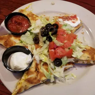 Quesadilla. (Unexpectedly had bacon)