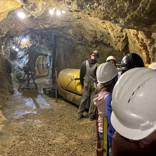 There is a ride on a compressed air train included!