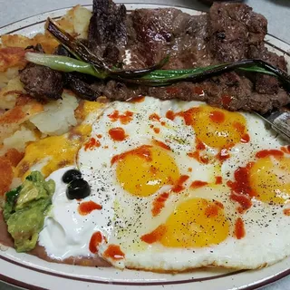 Carne Asada and Eggs