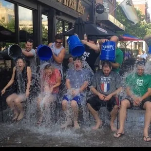 Bartenders of Molly B's do the Ice Bucket Challenge!
