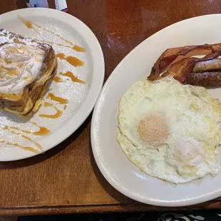 Pumpkin filled French toast. Delicious