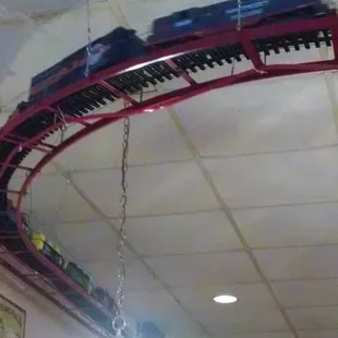 a model train on a track