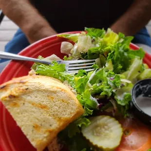 1/2 Tuna sandwich with side salad