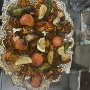 Delicious hot family plate.