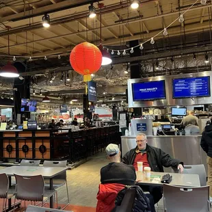 The bar and seating area is on the left.