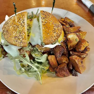 Guac BLT with an added egg on a gluten free roll