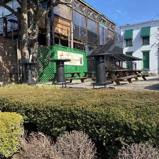 the outside of the building