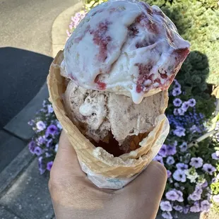 August Seasonal Strawberry shortcake on top, Seasonal Churro below.