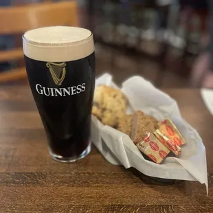 Guinness and fresh Irish soda bread