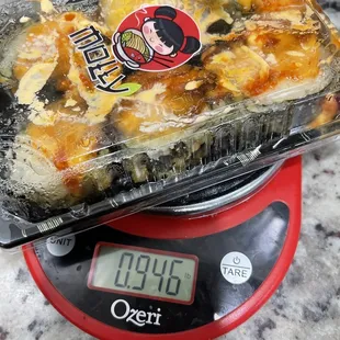 The volcano roll was almost a one pound roll. And I wasn't mad! Delicious!