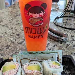 California Roll &amp; Pina Strawberry Green Tea