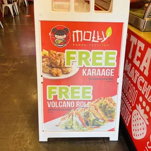 Kind of confused with the Molly signage and cups