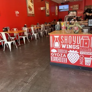 Interior seating area