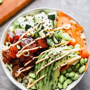 a bowl of asian food