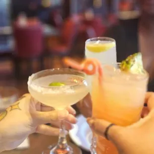 Asian peat fizz, lychee margaritas, baham mama