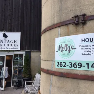 the front of the building