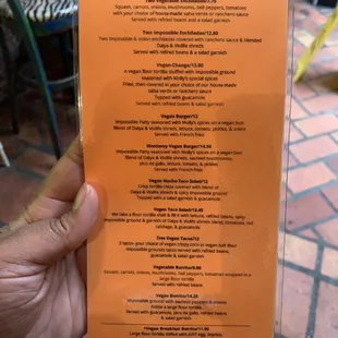 new vegan menu!!
