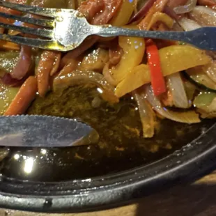 Greasy veggie fajitas