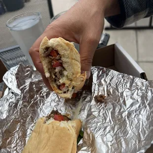 Cheesesteak - bread was amazing, needed more filling, and again the veggies needed more cooked