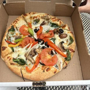 Garden of the gods - personal 8 inch - we loved the sauce, crust, and cheese but the veggies definitely needed more cooked