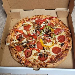 Pepperoni, peppers and sausage