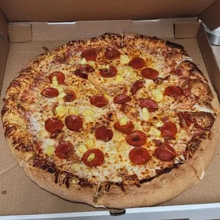 Pineapple and pepperoni