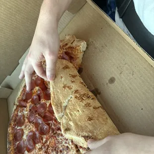 Un cut pizza