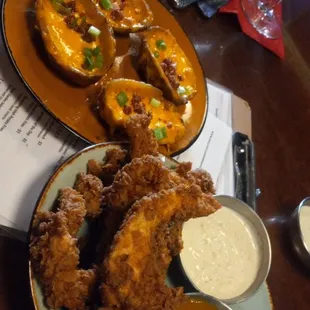 Potato Skins and Chicken Tenders