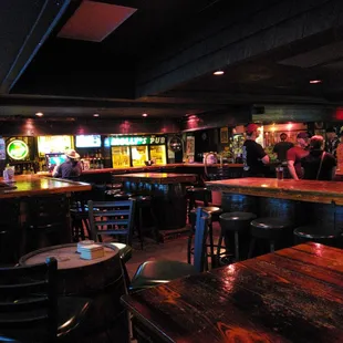 the interior of the pub