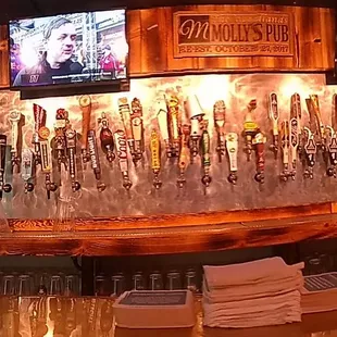 Quite a few beers on tap.